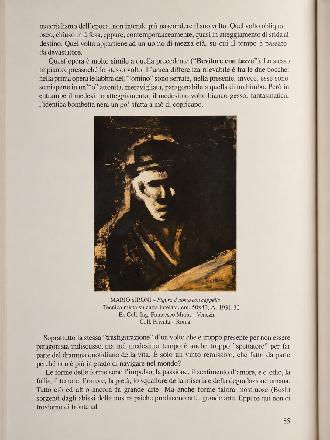 MARIO SIRONI - Figura d'uomo con cappello